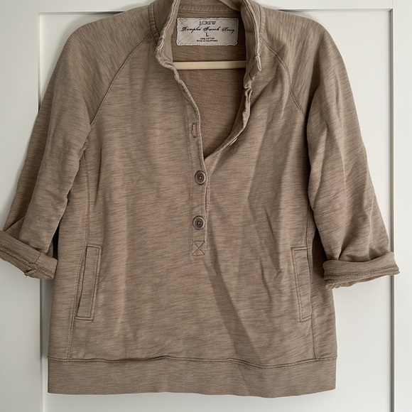 J. Crew Rumpled French Terry Pullover - Picture 3 of 4